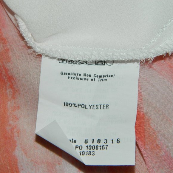 2 for/ $25 Cartise Tie Dye Sleeveless Tank Blouse Peach Pink White Size 10 - Picture 12 of 13